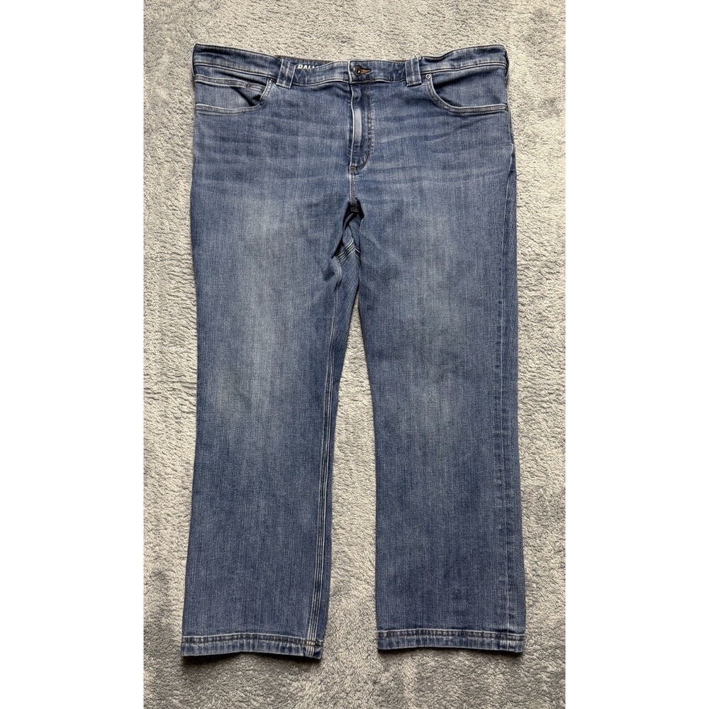 Duluth Trading Jeans Mens 42x30 Slim Fit Blue Denim Ballroom Double Flex Stretch